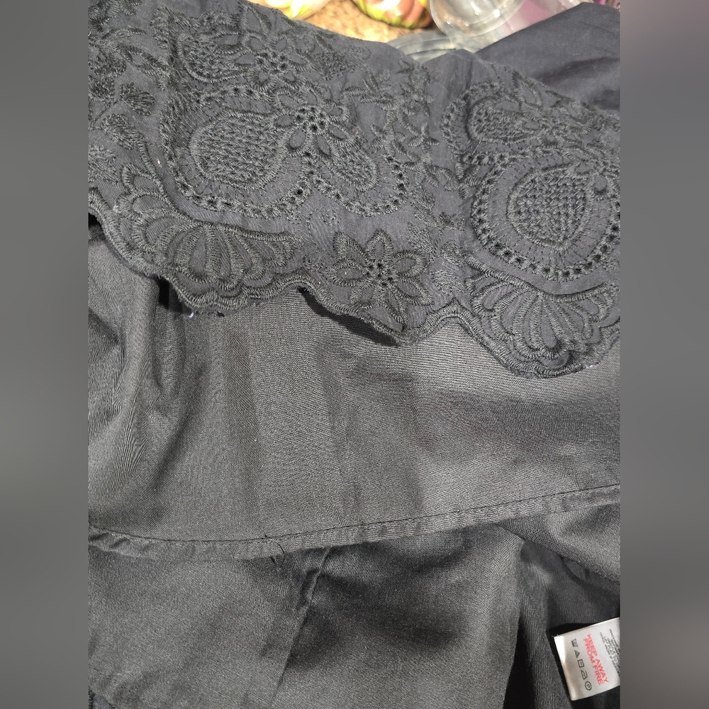 Jason Wu Black Eyelet Scalloped Hem Skirt - Picture 6 of 8